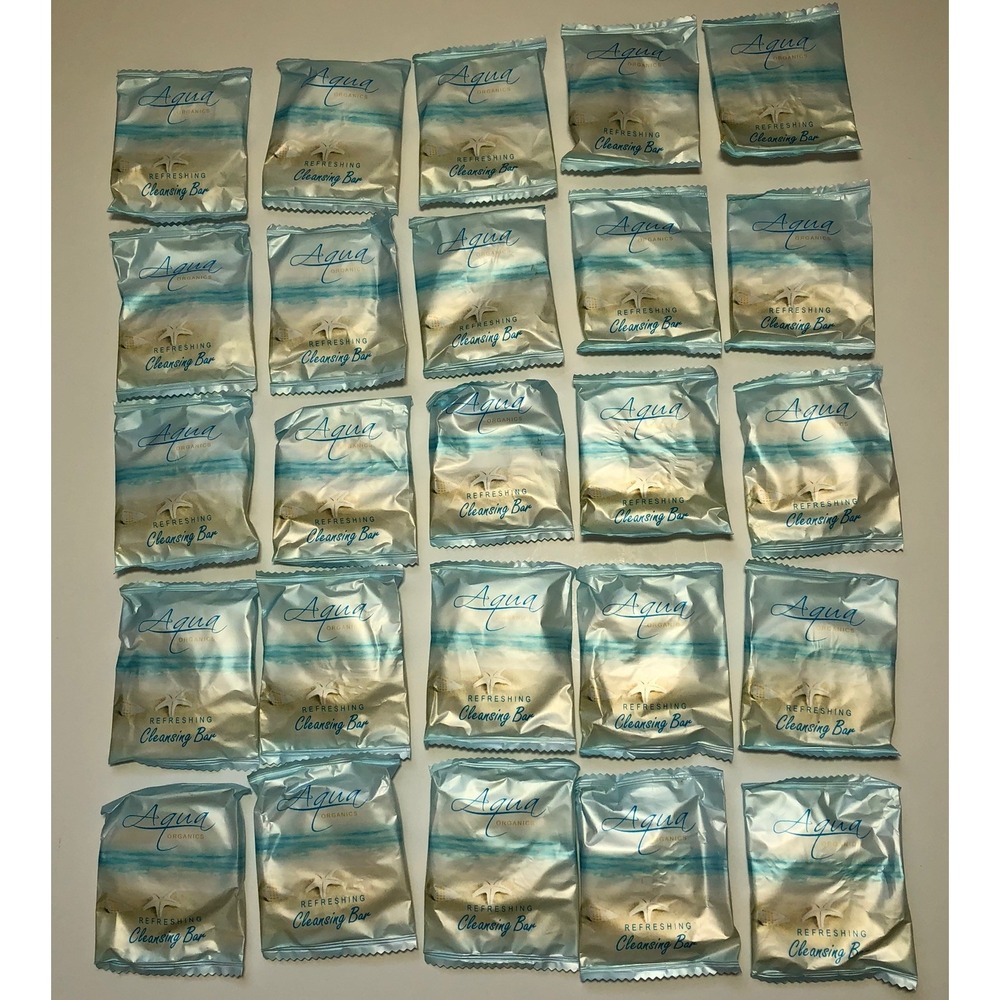 Lot of 25 Bars‎ Aqua Organics Refreshing Cleansing Soap Lemongrass & Honey Aloe